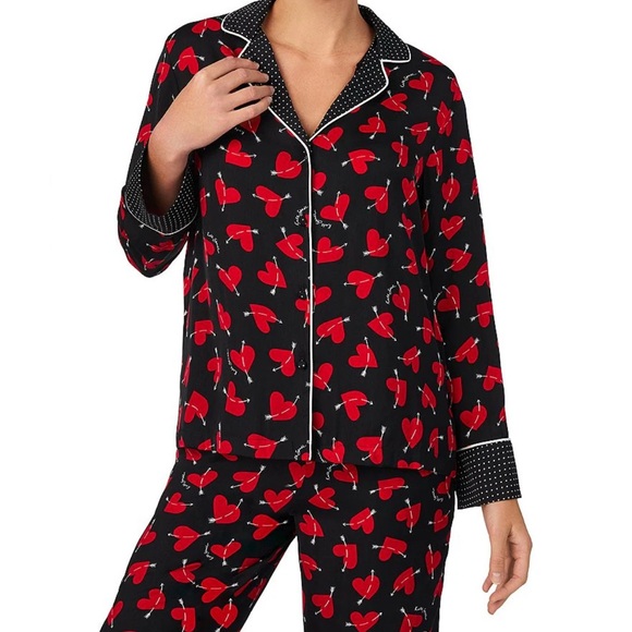 kate spade Other - Kate Spade Heart Print Satin Pajamas - Medium. NWT
